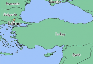 Map of Edirne 